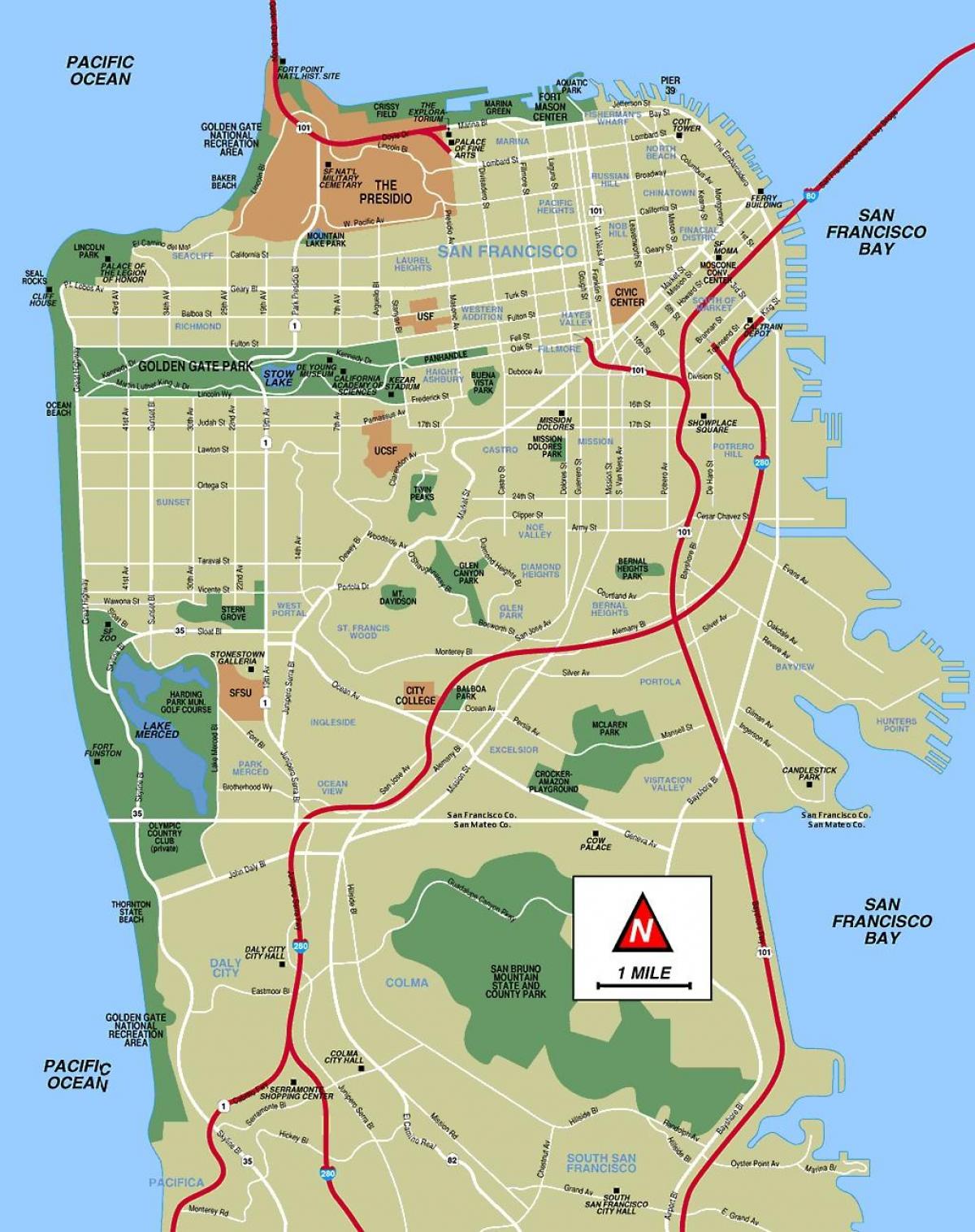 San Francisco stadsplattegrond