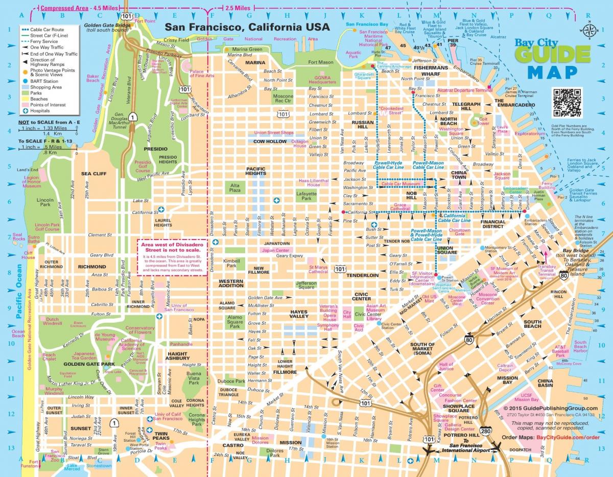 Stratenplan van San Francisco